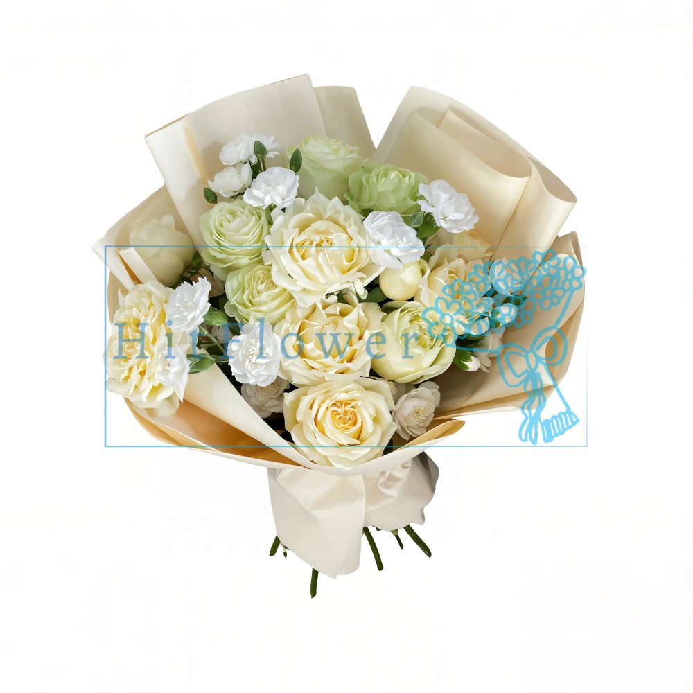 Букет цветов Перламутр Букет цветов из: Розы и Гвоздики